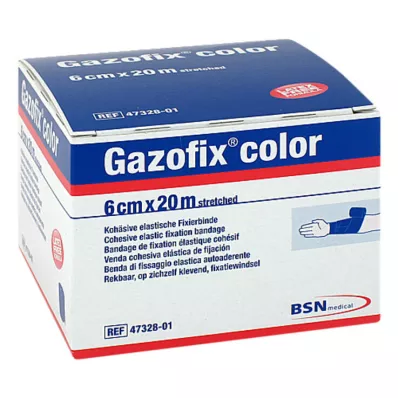 Gazofix color Fixierbinde kohäsiv 6 cmx20 m blau, 1 St Gazofix color Fixierbinde kohäsiv 6 cmx20 m blau, 1 St