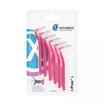 MIRADENT Interdentalbürste I-Prox L 0,4 mm pink, 6 St