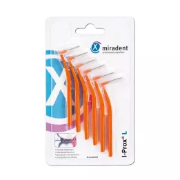 MIRADENT Interdentalbürste I-Prox L 0,8 mm orange, 6 St