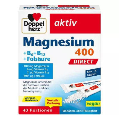 Doppelherz Magnesium+B-Vitamine direct Pellets, 40 St