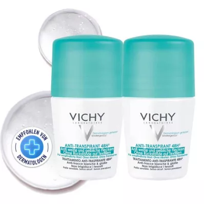 Vichy Deo Roll-on Anti Flecken 48h, 2X50 ml