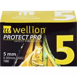 WELLION PROTECT PRO Safety Pen-Needles 30 G 5 mm, 100 St