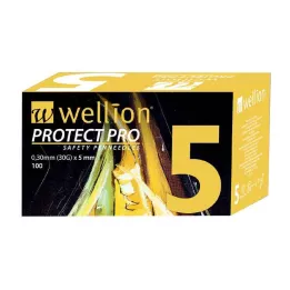 WELLION PROTECT PRO Safety Pen-Needles 30 G 5 mm, 100 St