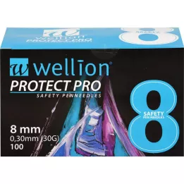 WELLION PROTECT PRO Safety Pen-Needles 30 G 8 mm, 100 St