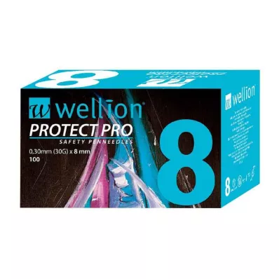 Wellion Protect Pro Safety Pen-Needles 30 G 8 mm, 100 St