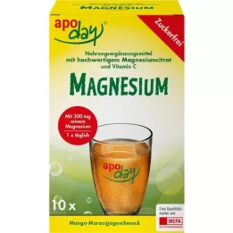 APODAY Magnesium Mango-Maracuja zuckerfrei Pulver, 10X4.5 g