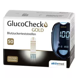 GLUCOCHECK GOLD Blutzuckerteststreifen, 50 St