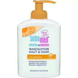 SEBAMED BABY &amp; KIND Waschlotion Haut &amp; Haar mit Calendula, 200 ml