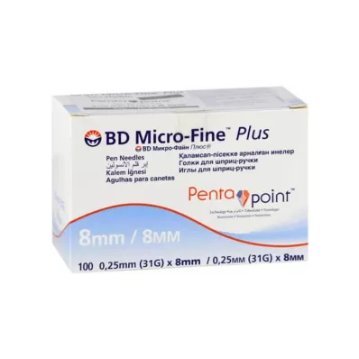 BD Micro-Fine + 8 Nadeln 0,25x8 mm, 100 St
