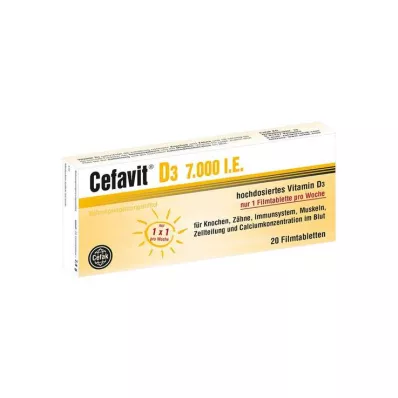 Cefavit D3 7.000 I.E. Filmtabletten, 20 St Cefavit D3 7.000 I.E. Filmtabletten, 20 St