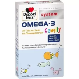 DOPPELHERZ Omega-3 Gel-Tabs family system, 60 St