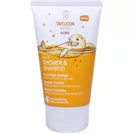 WELEDA Kids 2in1 Shower &amp; Shampoo fruchtige Orange, 150 ml