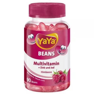 YAYA BEANS Himbeere Zink und Jod Kaudragees, 90 St