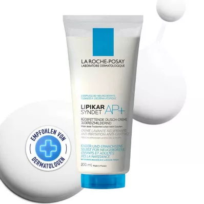 La Roche-Posay Lipikar Syndet AP+ Reinigungs-Cremegel, 200 ml