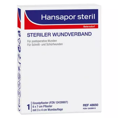 HANSAPOR steril Wundverband 6x7 cm, 1 St
