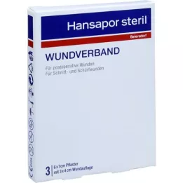 HANSAPOR steril Wundverband 6x7 cm, 3 St