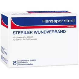 HANSAPOR steril Wundverband 6x7 cm, 25 St