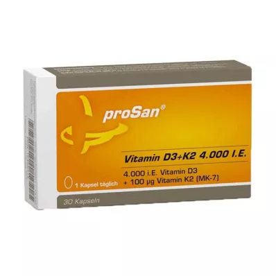 PROSAN Vitamin D3+K2 4.000 I.E. Kapseln, 30 St