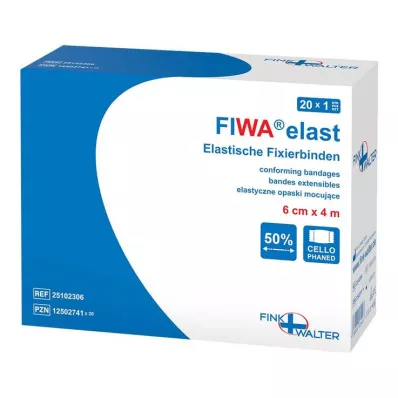 Fixierbinde elastisch 6 cmx4 m cellophaniert, 1 St
