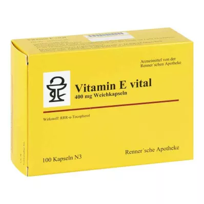 VITAMIN E VITAL 400 mg Rennersche Apotheke Weichk., 100 St VITAMIN E VITAL 400 mg Rennersche Apotheke Weichk., 100 St