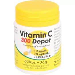 VITAMIN C 300 Depot+Zink+Histidin+D Kapseln, 60 St