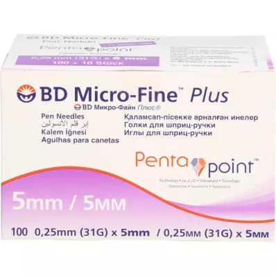 BD MICRO-FINE+ 5 Pen-Nadeln 0,25x5 mm 31 G, 100 St