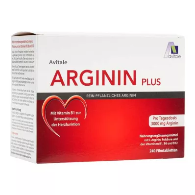 Arginin plus Vitamin B1 + B6 + B12 + Folsäure Filmtabletten , 240 St