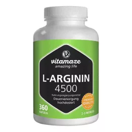 L-ARGININ HOCHDOSIERT 4.500 mg Kapseln, 360 St