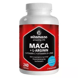 MACA 4:1 hochdosiert+L-Arginin Kapseln, 240 St