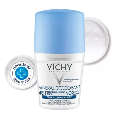 Vichy Deo Roll-on Mineral 48h ohne Aluminium, 50 ml
