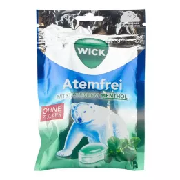 WICK Atemfrei Eukalyptus Bonbons ohne Zucker Beutel, 72 g