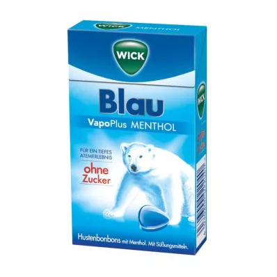 WICK BLAU Menthol Bonbons ohne Zucker Clickbox, 46 g