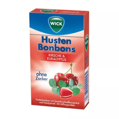 WICK Wildkirsche &amp; Eukalyptus Bonbons ohne Zucker Clickb, 46 g