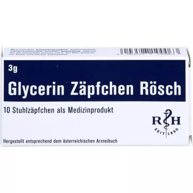 GLYCERIN ZÄPFCHEN Rösch 3 g gegen Verstopfung, 10 St