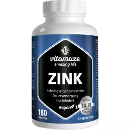ZINK 25 mg hochdosiert vegan Tabletten, 180 St