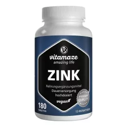 ZINK 25 mg hochdosiert vegan Tabletten, 180 St