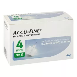 ACCU FINE sterile Nadeln f.Insulinpens 4 mm 32 G, 100 St