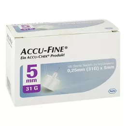 ACCU FINE sterile Nadeln f.Insulinpens 5 mm 31 G, 100 St