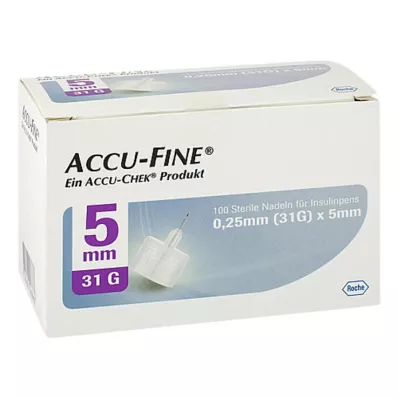 Accu Fine sterile Nadeln für Insulinpens 5 mm 31 G, 100 St