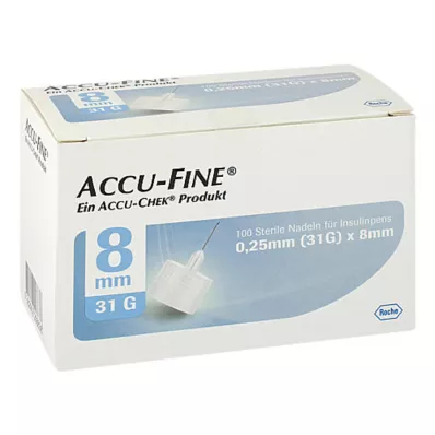 Accu Fine sterile Nadeln für Insulinpens 8 mm 31 G, 100 St