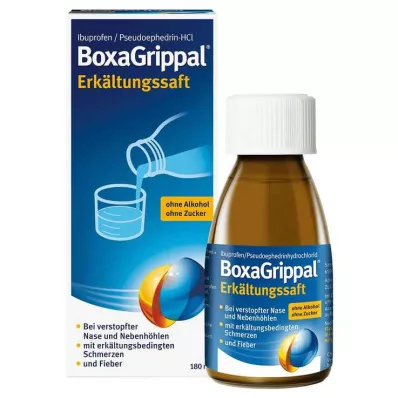 BoxaGrippal Erkältungssaft 200 mg/10 ml + 30 mg/10 ml, 180 ml BoxaGrippal Erkältungssaft 200 mg/10 ml + 30 mg/10 ml, 180 ml