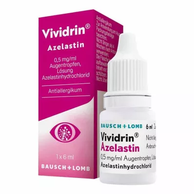 Vividrin® Azelastin Augentropfen Akuthilfe bei Heuschnupfen und Allergien, 6 ml