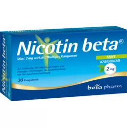 NICOTIN beta Mint 2 mg wirkstoffhalt.Kaugummi, 30 St