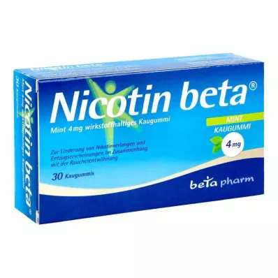 Nicotin Beta Mint 4 Mg wirkstoffhaltiges Kaugummi (30 stk)