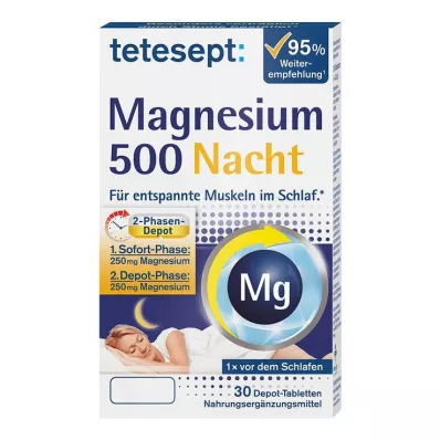 Tetesept Magnesium 500 Nacht Tabletten, 30 St