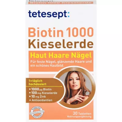 TETESEPT Biotin 1000 Kieselerde Filmtabletten, 30 St