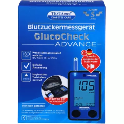 TESTAMED GlucoCheck Advance Star.-Kit mg/dl mmol/l, 1 St