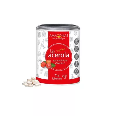 Acerola 100% Bio natürliches Vitamin C Lutschtabletten, 70 g