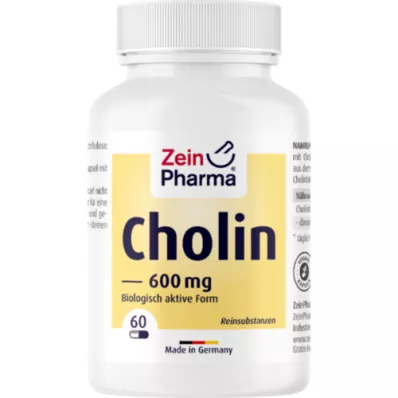 CHOLIN 600 mg rein aus Bitartrat veg.Kapseln, 60 St