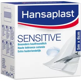 HANSAPLAST Sensitive Pflaster 6 cmx5 m Rolle, 1 St